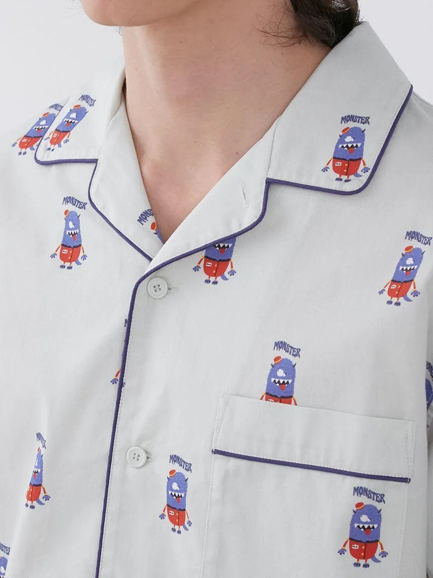 KAZUSA MATSUYAMA Monster Pattern Long Sleeve Sleep Shirt gallery 3