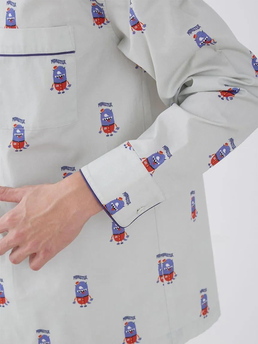 KAZUSA MATSUYAMA Monster Pattern Long Sleeve Sleep Shirt gallery 6