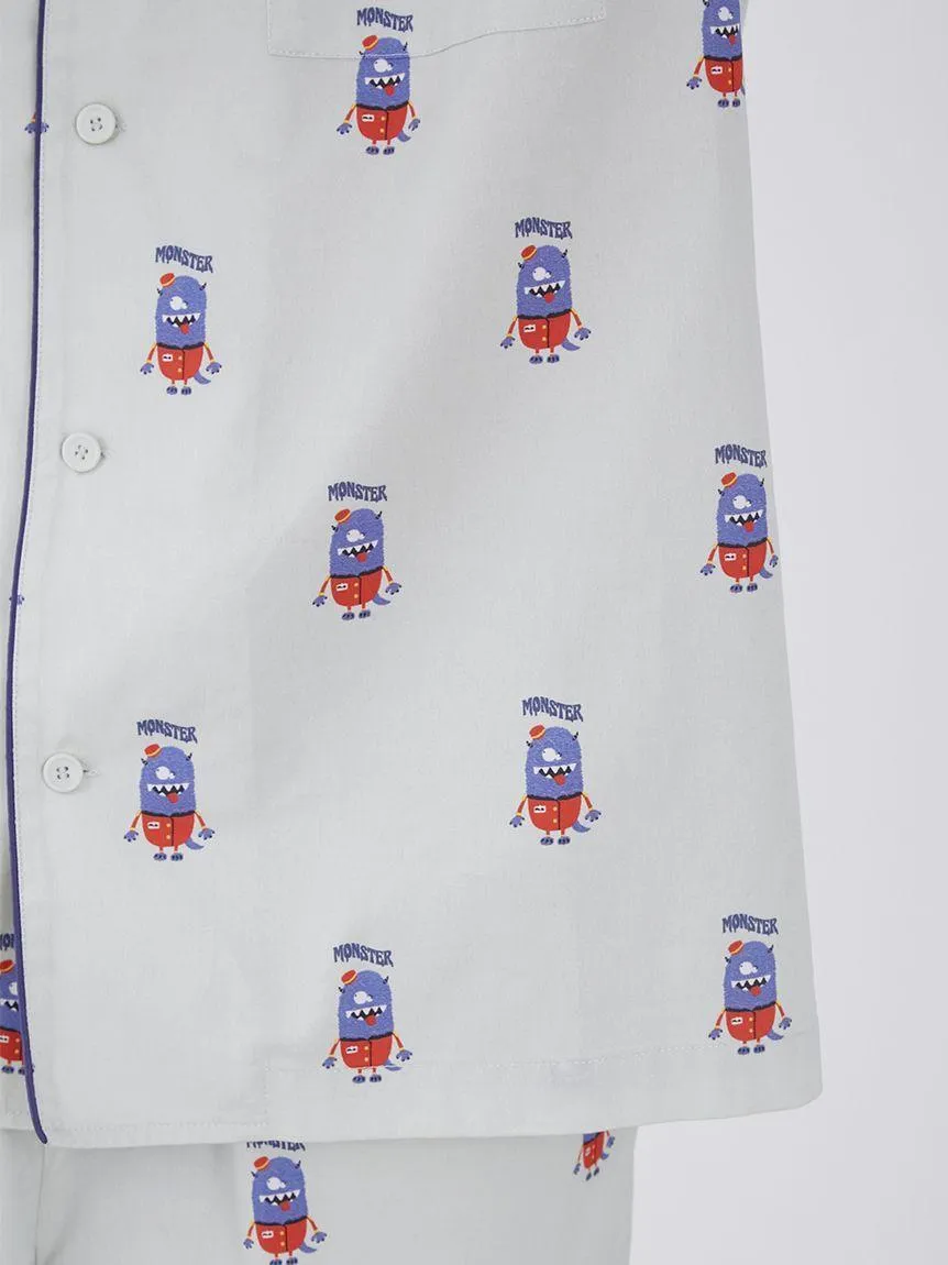 KAZUSA MATSUYAMA Monster Pattern Long Sleeve Sleep Shirt gallery 8