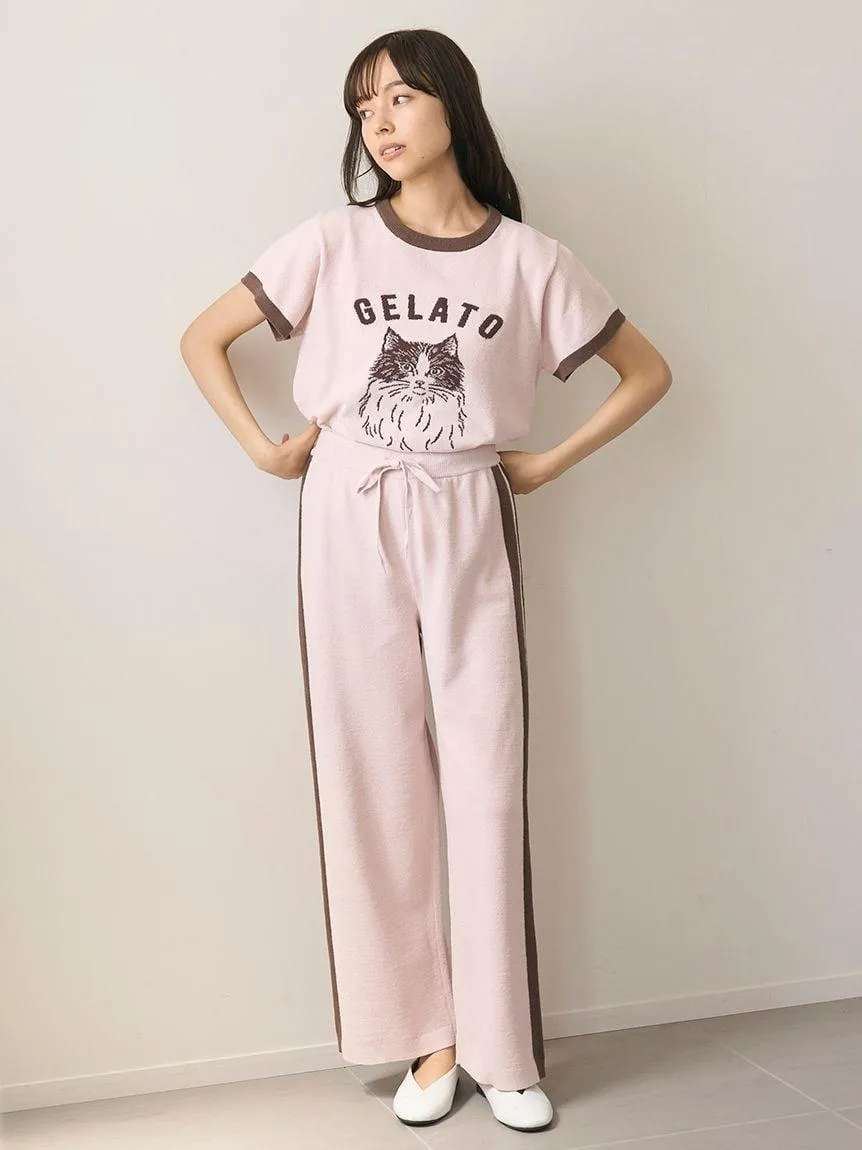 Airy Moco Sporty Border Long Pants gallery 7