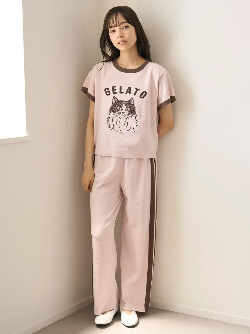 Airy Moco Sporty Border Long Pants gallery 8