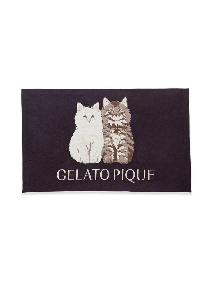 Airy Moco Twin Cats Jacquard Blanket gallery 2