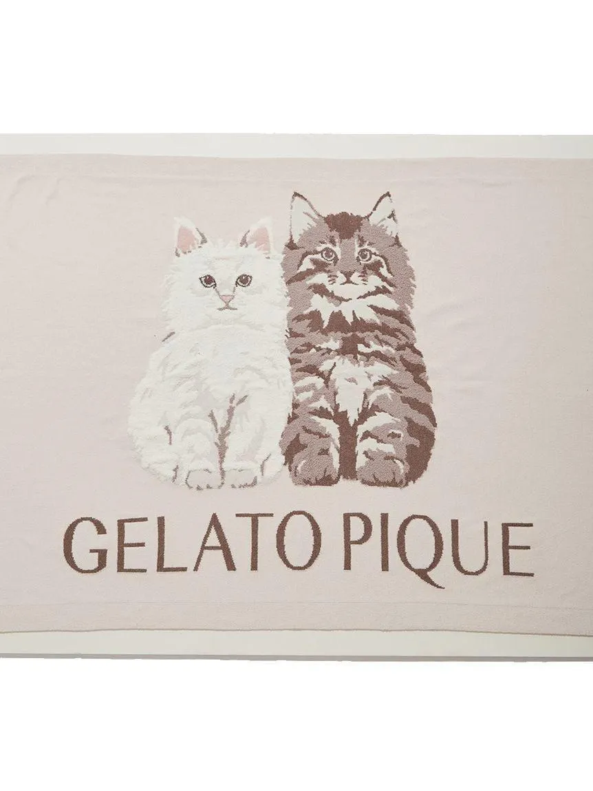Airy Moco Twin Cats Jacquard Blanket gallery 4