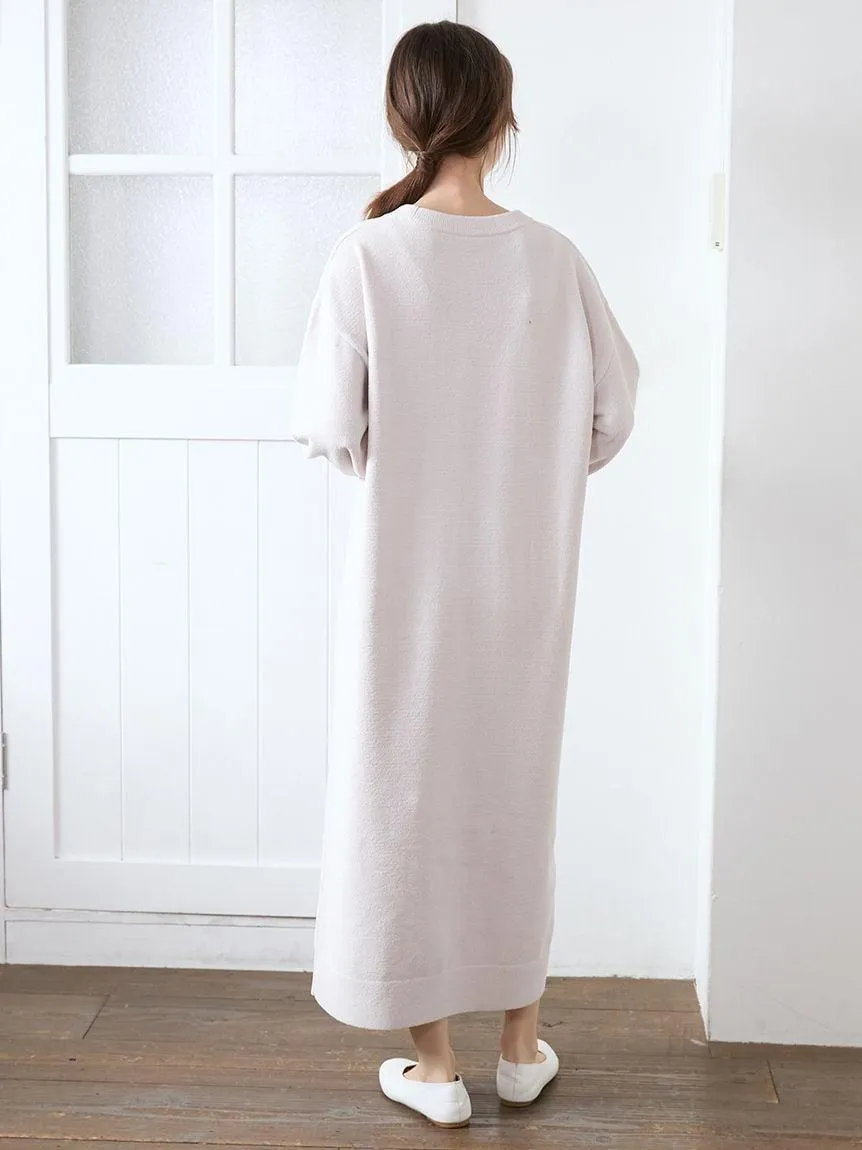 Airy Moco Twin Cats Jacquard Dress gallery 7