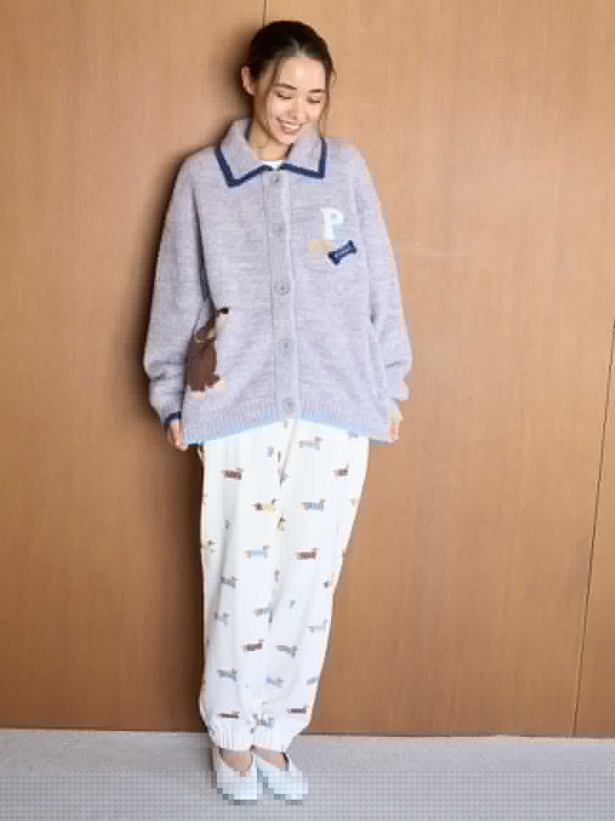 Baby Moco Dachshund Jacquard Cardigan gallery 1