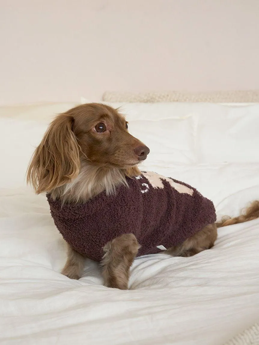 [CAT&DOG] Baby Moco Dachshund Jacquard Pet Pullover gallery 4