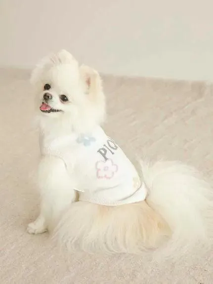 CAT&DOG Flower Logo Jacquard Pullover