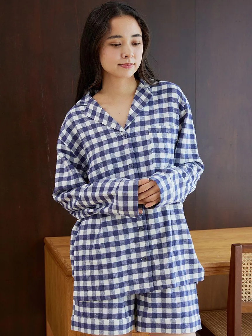 Checkered Long Sleeve Sleep Shirt Sleepwear gallery 4