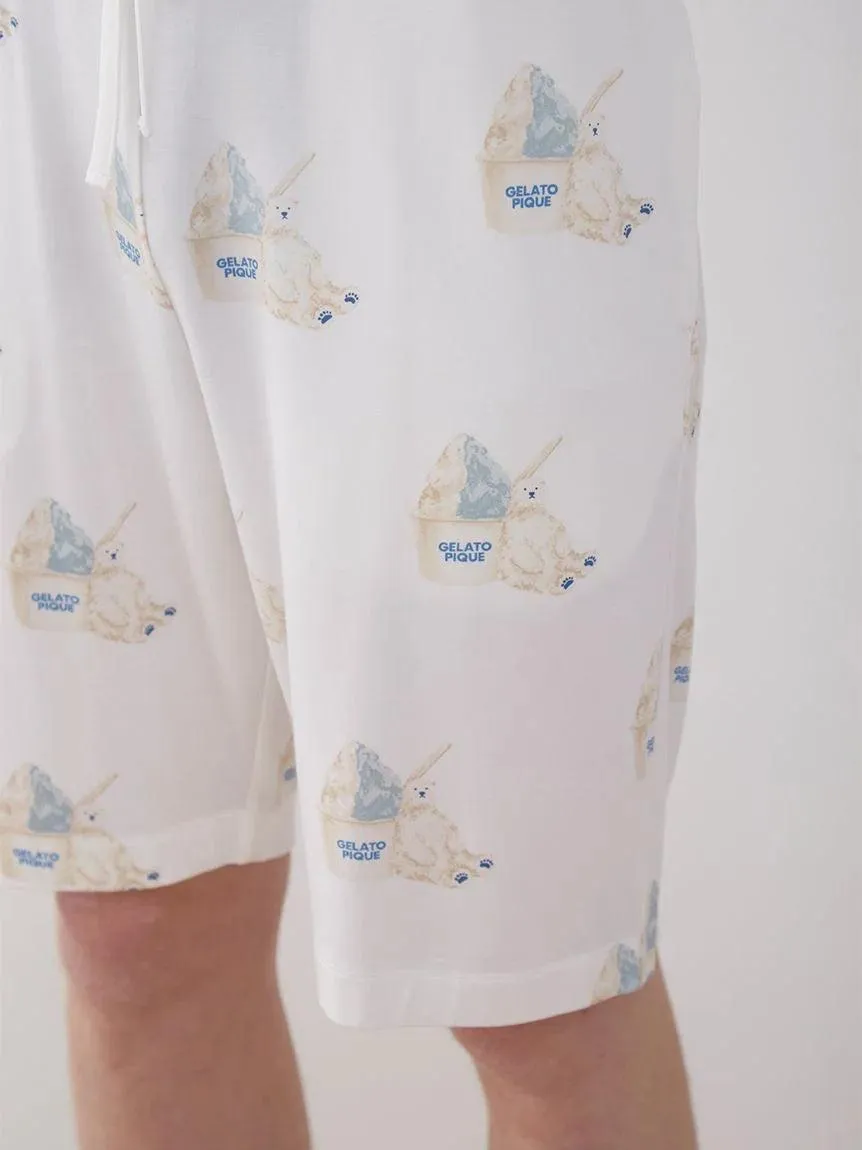 COOL MEN'S Polar Bear Motif Lounge Shorts gallery 9