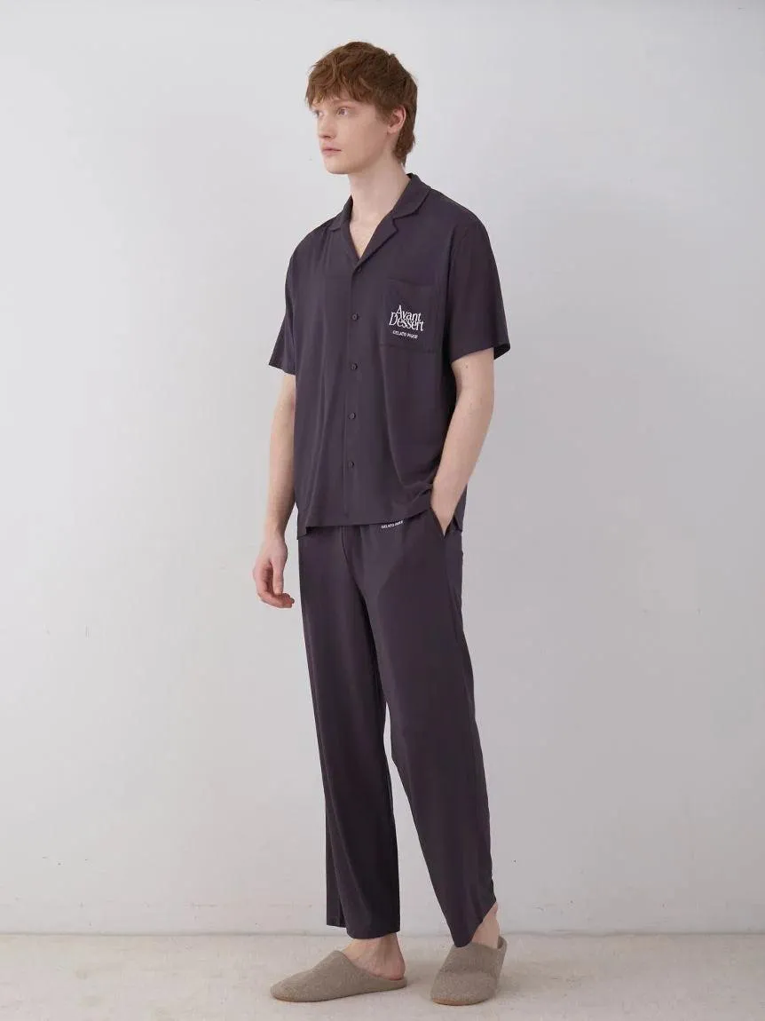 COOL MEN'S Rayon Logo Pajama Sleep Shirt gallery 1