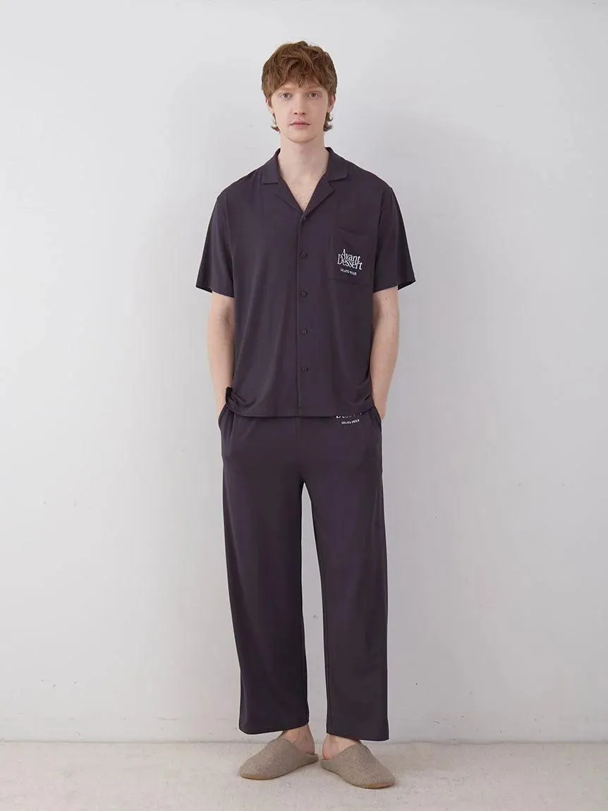 COOL MEN'S Rayon Logo Pajama Sleep Shirt gallery 8