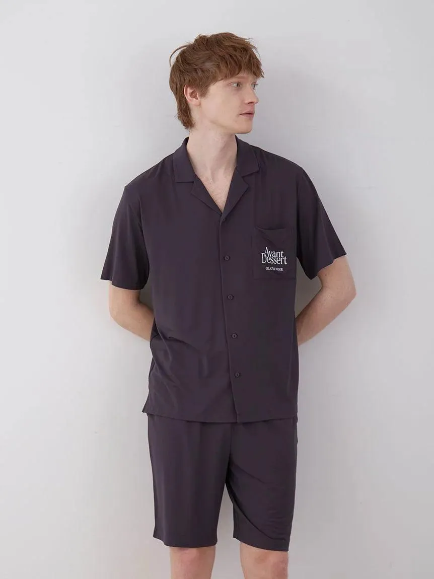 COOL MEN'S Rayon Logo Pajama Sleep Shirt gallery 3
