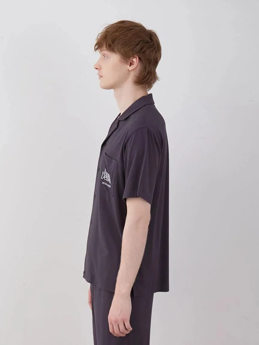 COOL MEN'S Rayon Logo Pajama Sleep Shirt gallery 6