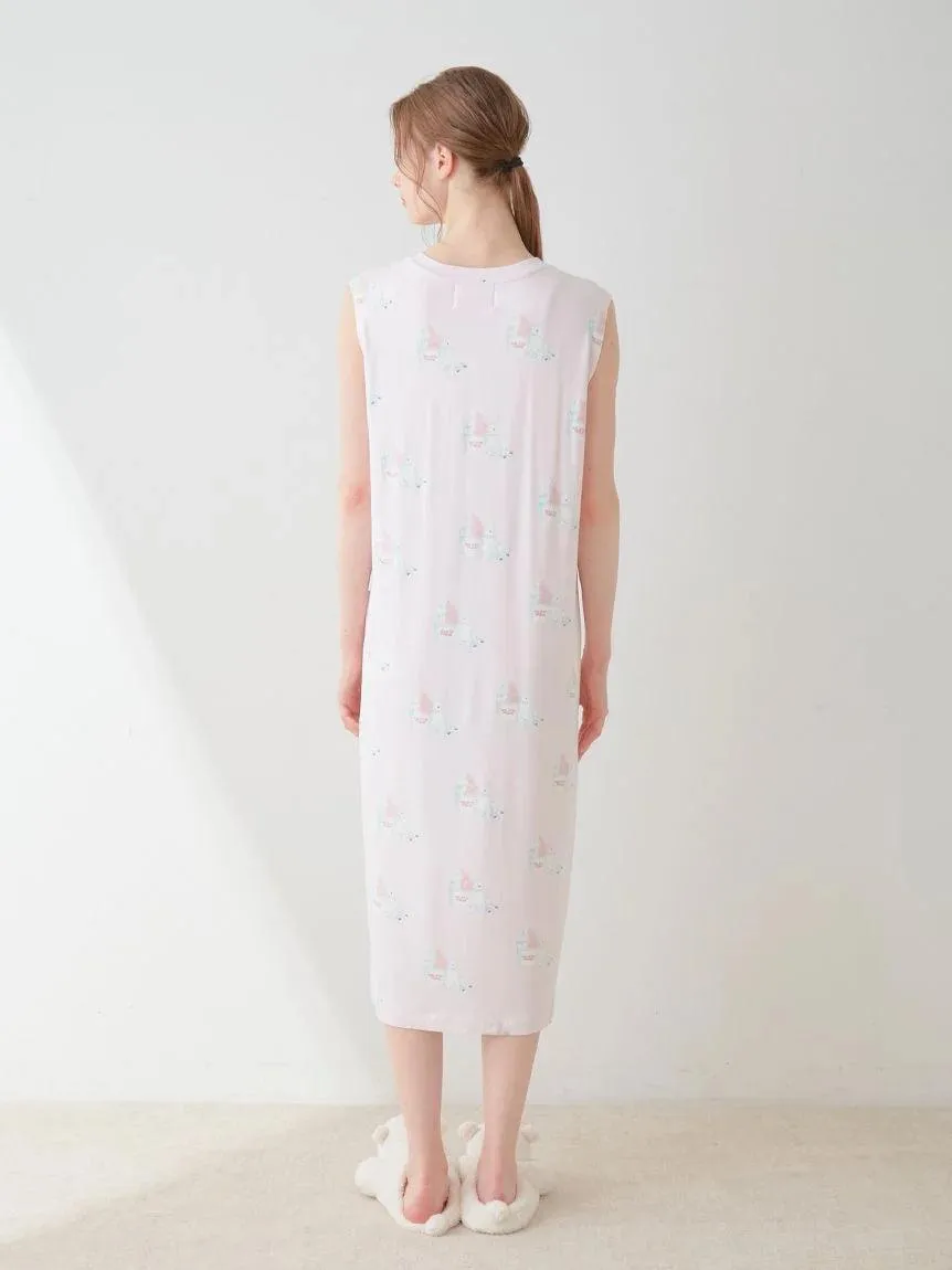 COOL Polar Bear Motif Sleeveless Maxi Dress gallery 6