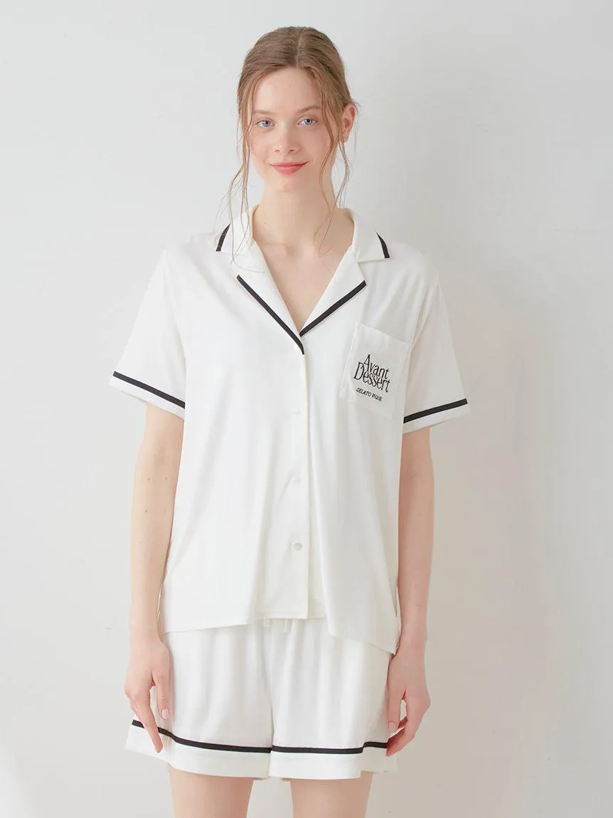 COOL Rayon Logo Button-Up Sleep Shirt gallery 4