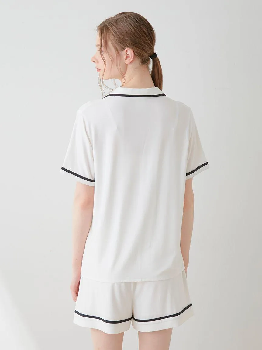COOL Rayon Logo Button-Up Sleep Shirt gallery 5