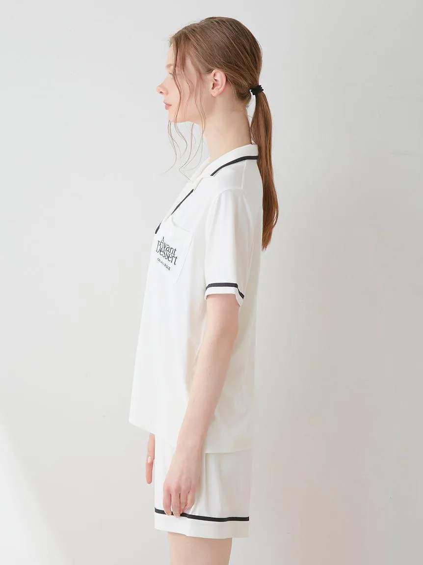 COOL Rayon Logo Button-Up Sleep Shirt gallery 6