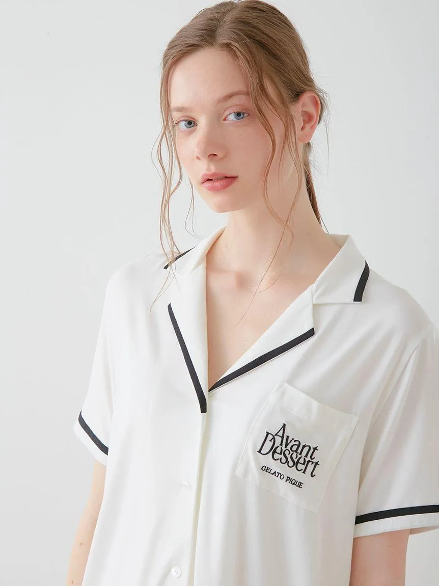COOL Rayon Logo Button-Up Sleep Shirt gallery 3