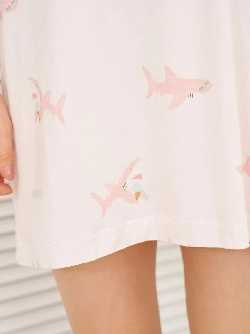 Cool-Touch Shark Print Dress gallery 5