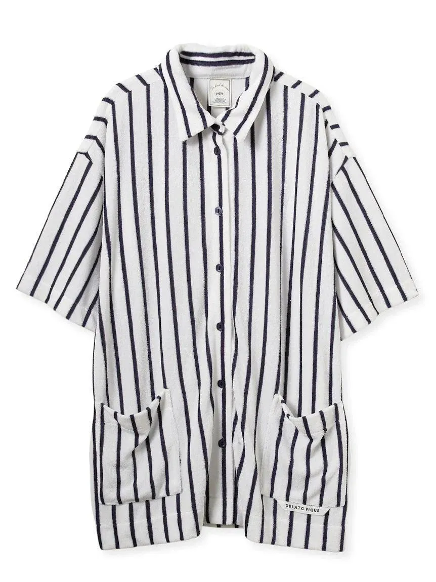 Cool-Touch Striped Pile Shirt gallery 1