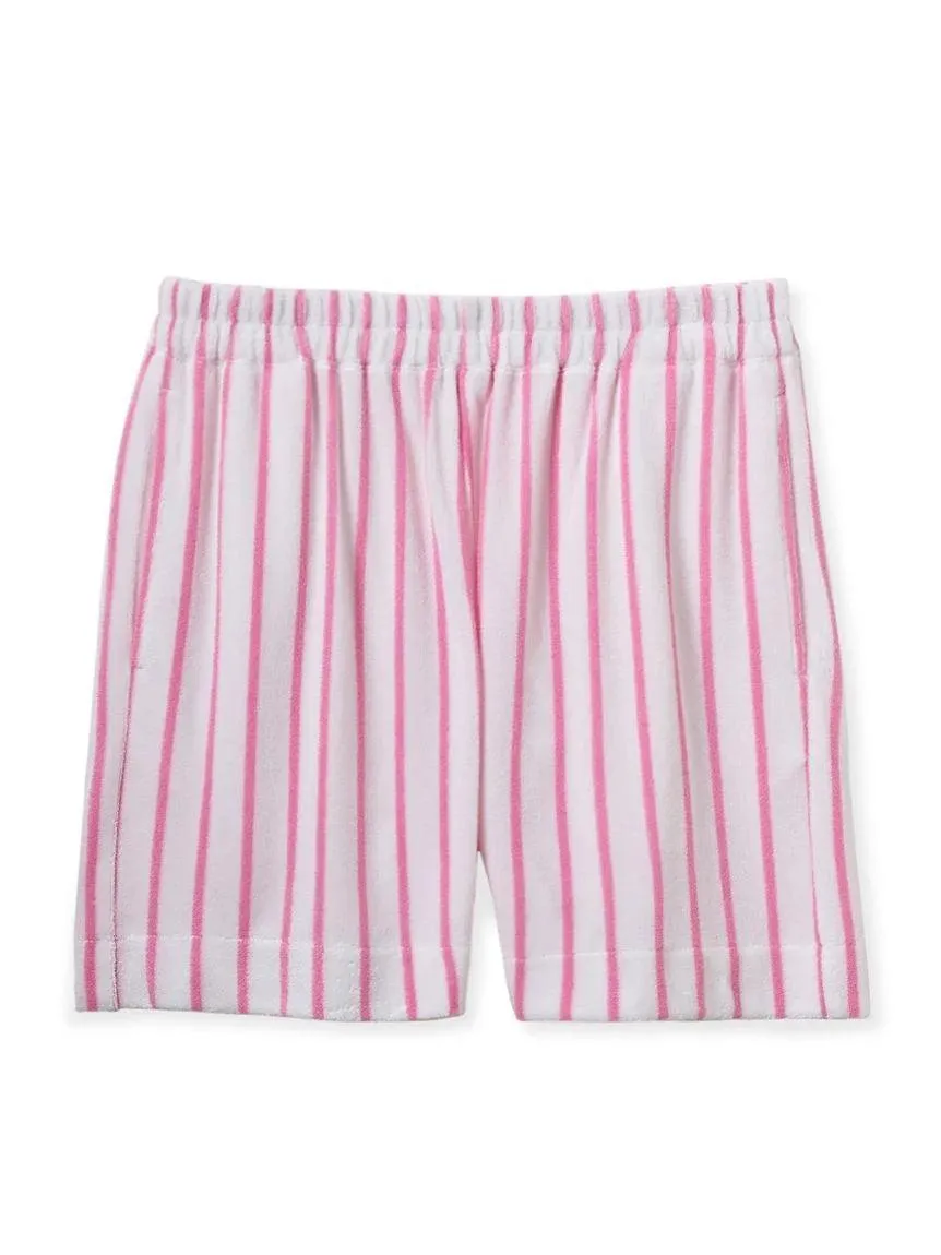 Cool-Touch Striped Pile Shorts