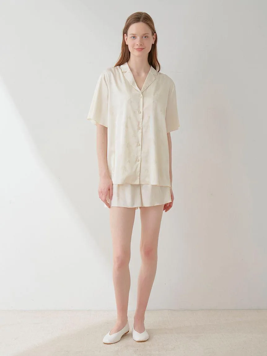 Flower Satin Pajama Sleep Shirt gallery 8