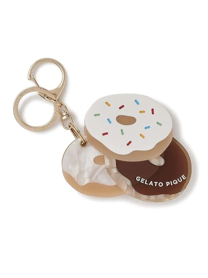 Food Motif Slide Mirror Key Chain
