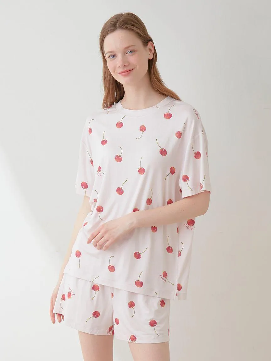 Fruit Pattern Drop Shoulder Lounge T-Shirt gallery 2