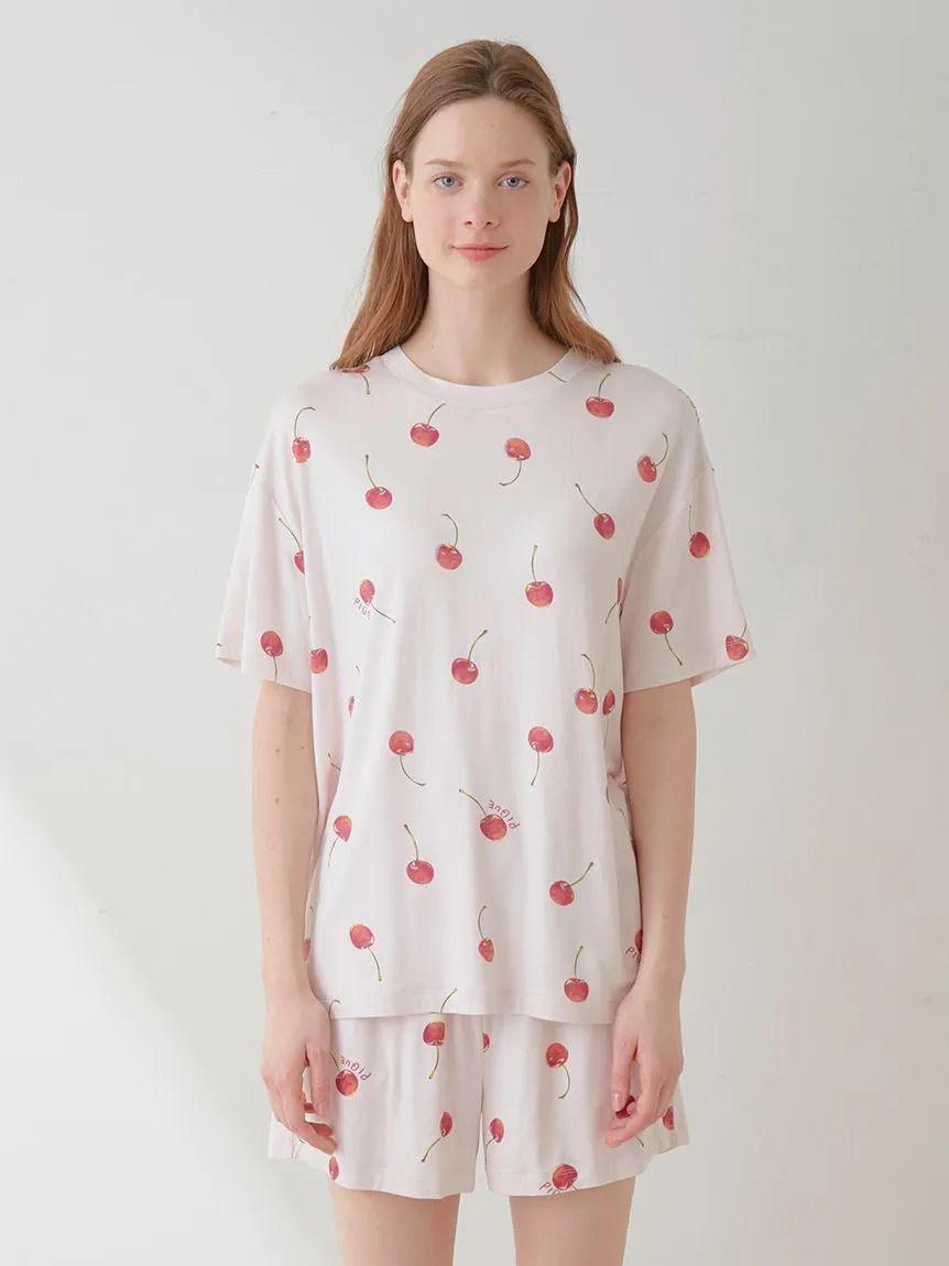Fruit Pattern Drop Shoulder Lounge T-Shirt gallery 4