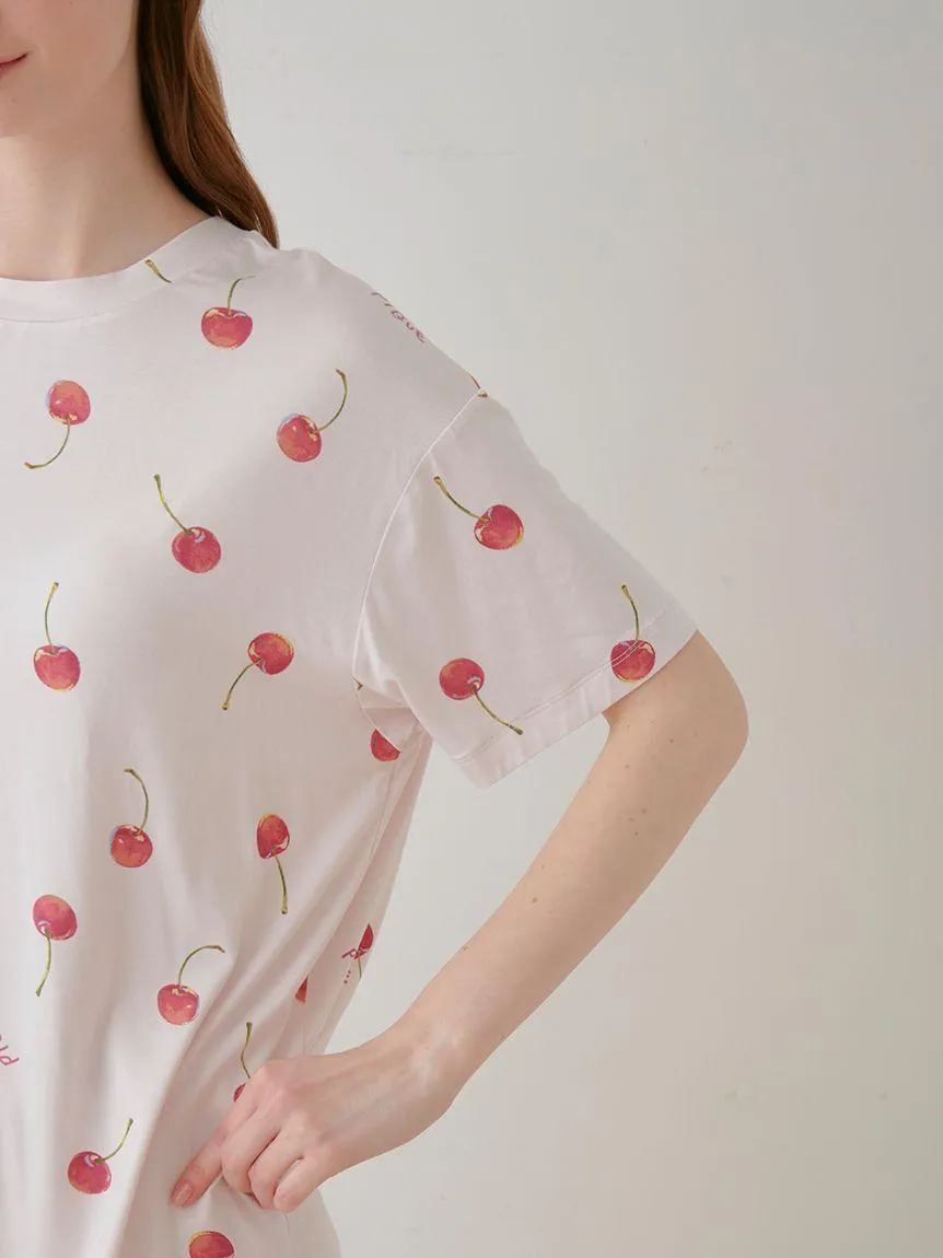 Fruit Pattern Drop Shoulder Lounge T-Shirt gallery 6