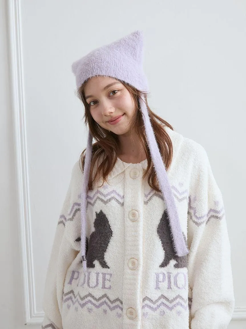 Black Cat Jacquard Collar Cardigan gallery 9