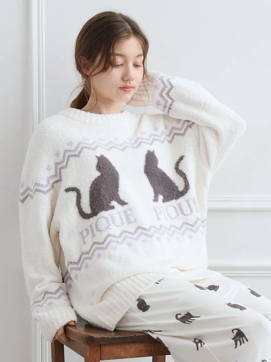 Black Cat Jacquard Pullover gallery 8