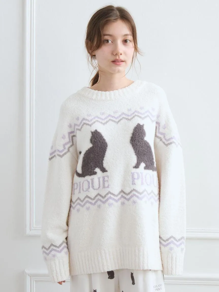Black Cat Jacquard Pullover gallery 6