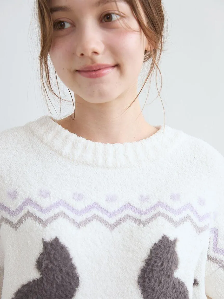 Black Cat Jacquard Pullover gallery 2