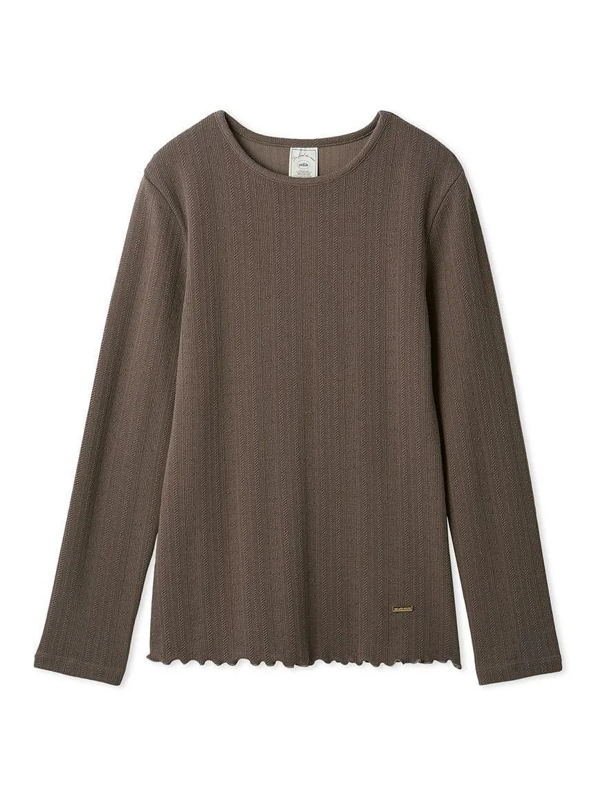 Heart Aran Cut-and-sew Pullover gallery 2