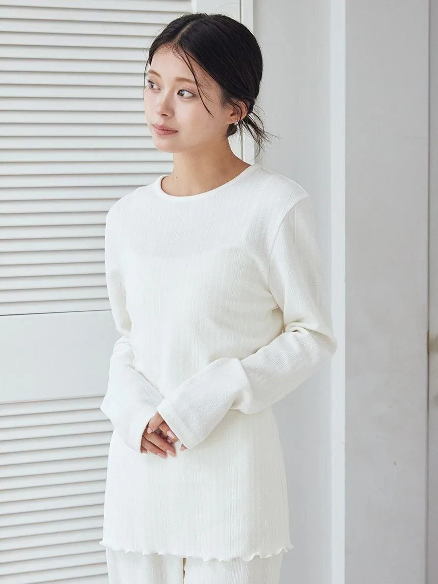 Heart Aran Cut-and-sew Pullover gallery 7