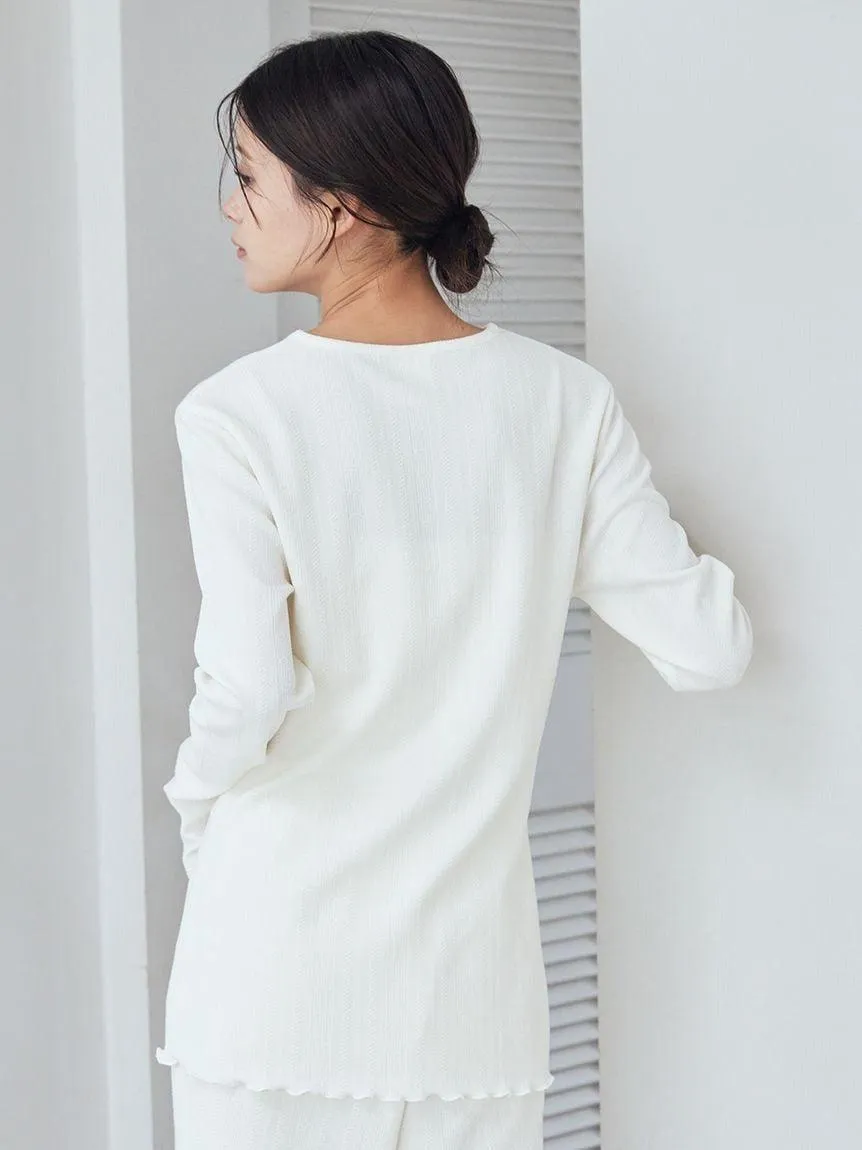 Heart Aran Cut-and-sew Pullover gallery 6