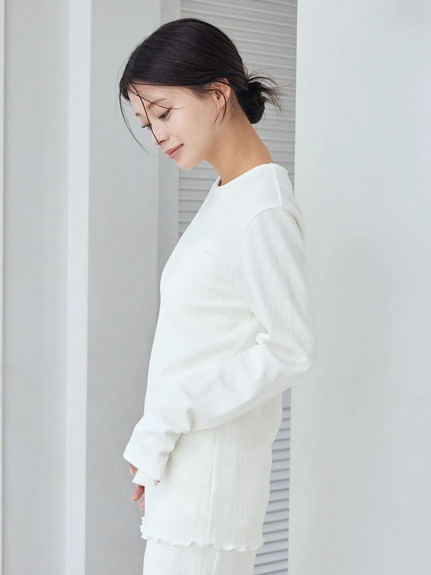 Heart Aran Cut-and-sew Pullover gallery 5