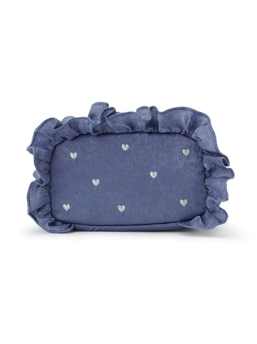 Heart Embroidered Frill Square Pouch gallery 8
