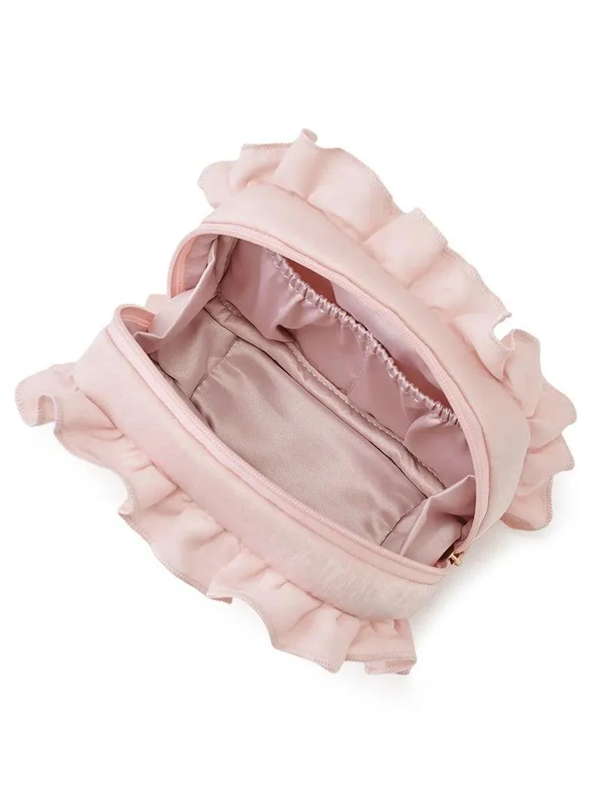 Heart Embroidered Frill Square Pouch gallery 7