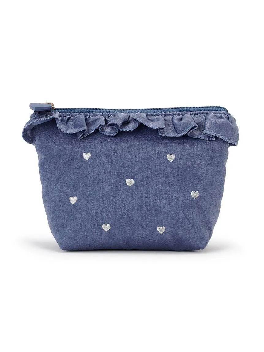 Heart Embroidered Frill Tissue Pouch gallery 8