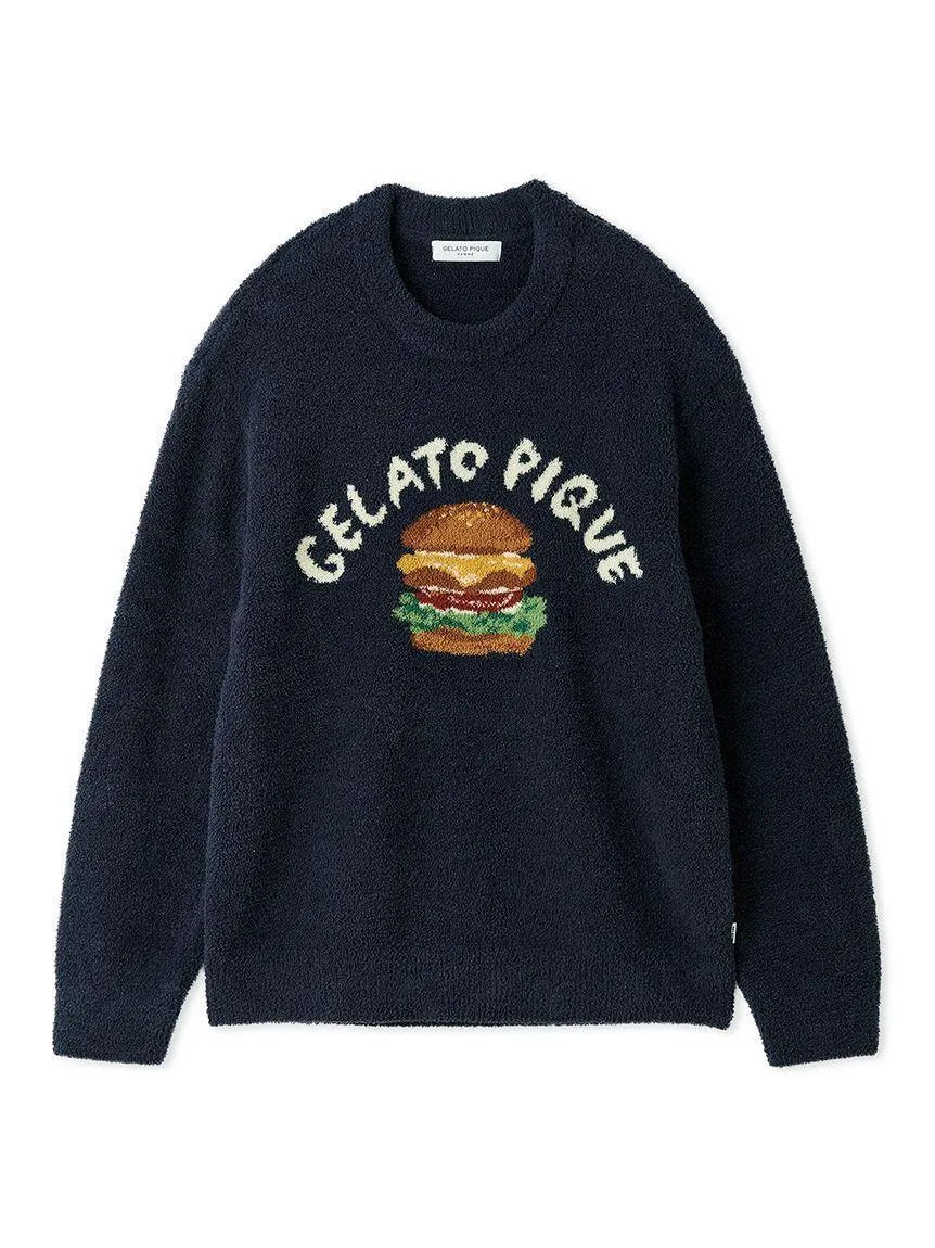 [Hirano Toshiyuki] Men's Powder Hamburger Jacquard Pullover gallery 1
