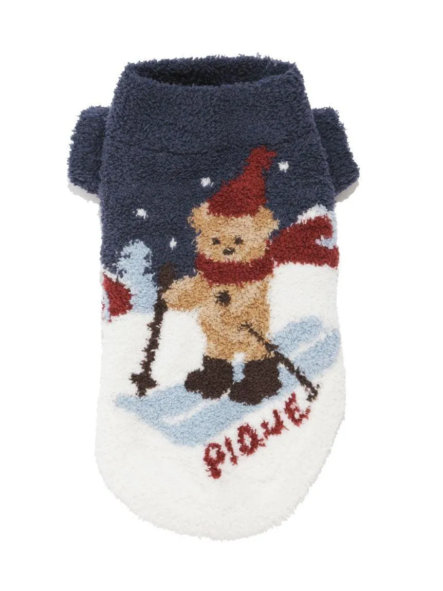 [CAT&DOG] Skiing Bear Jacquard Pet Pullover gallery 6
