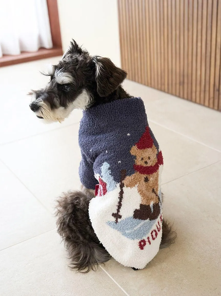 [CAT&DOG] Skiing Bear Jacquard Pet Pullover gallery 2