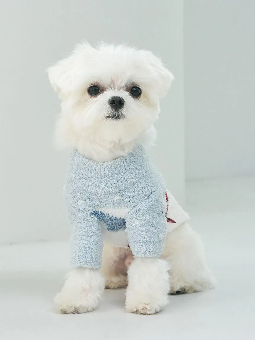 [CAT&DOG] Skiing Bear Jacquard Pet Pullover gallery 3