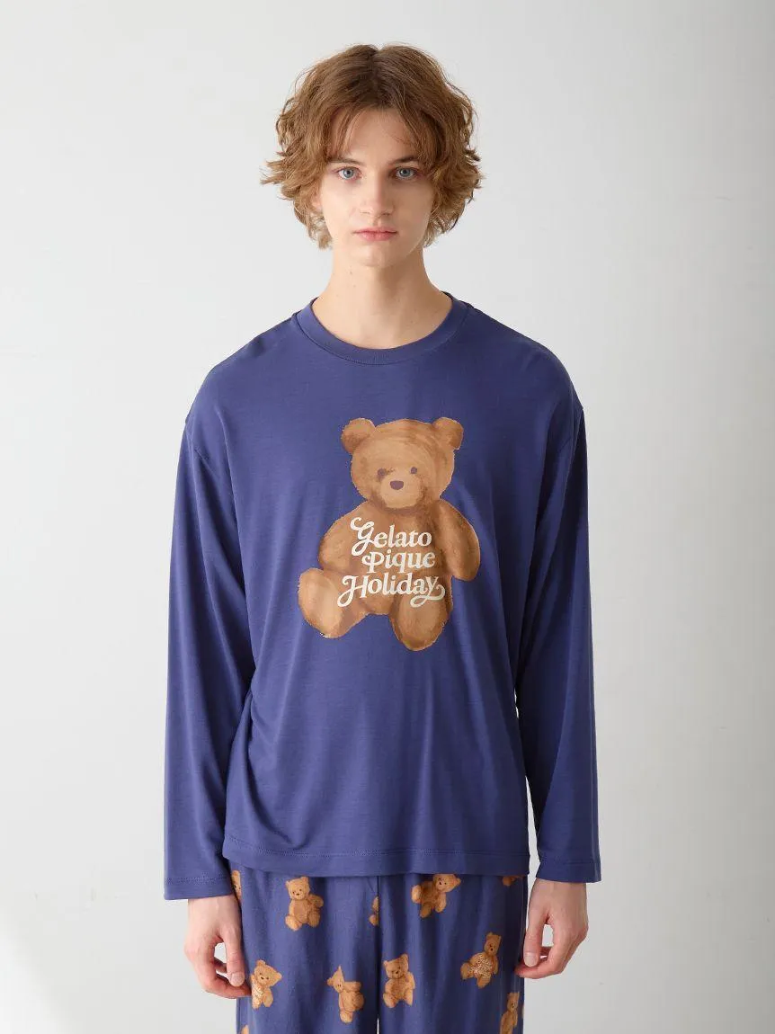 Men's Bear One-point Long T-shirt gallery 6