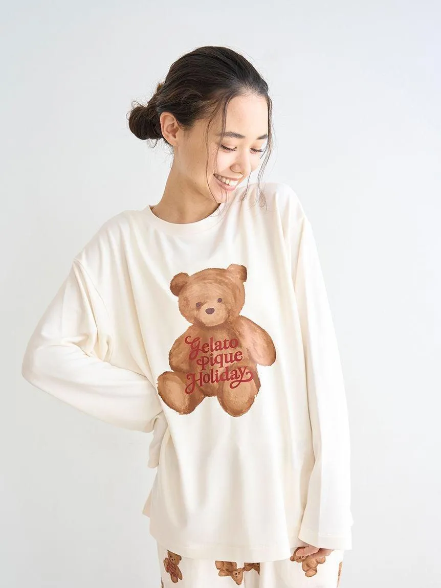 Rayon Bear One-point Long T-shirt gallery 1