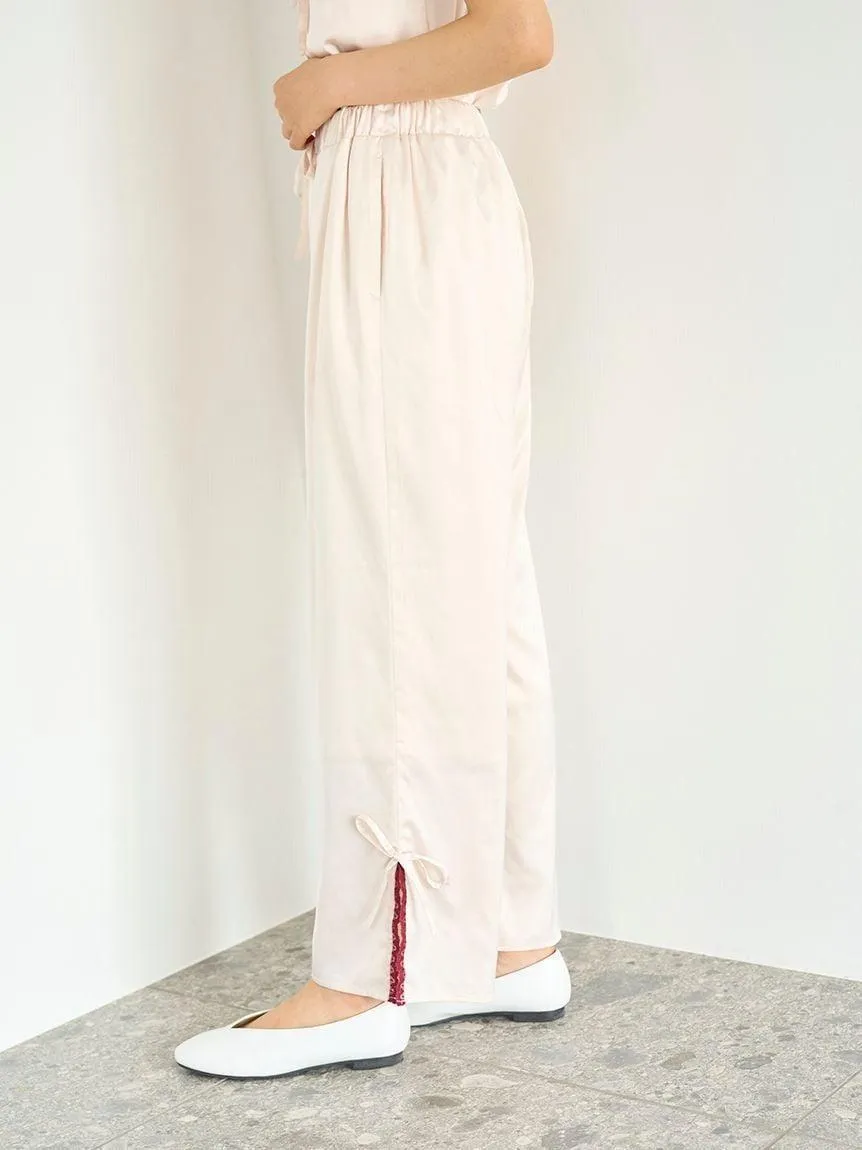 Satin Pants With Lace & Ribbon gallery 6