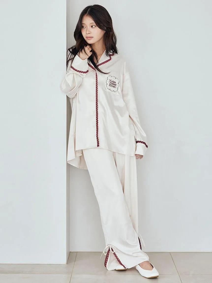 Satin Pants With Lace & Ribbon gallery 2