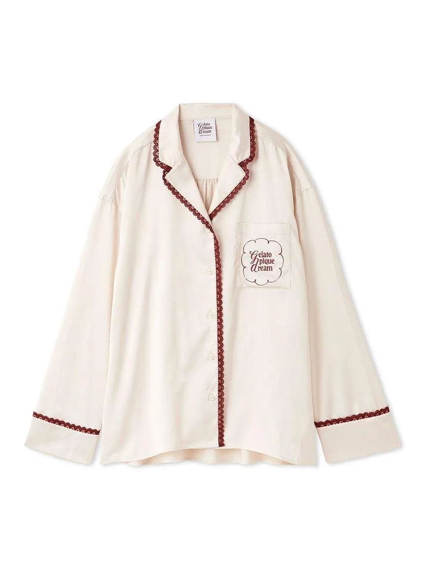 Satin Shirt With Lace